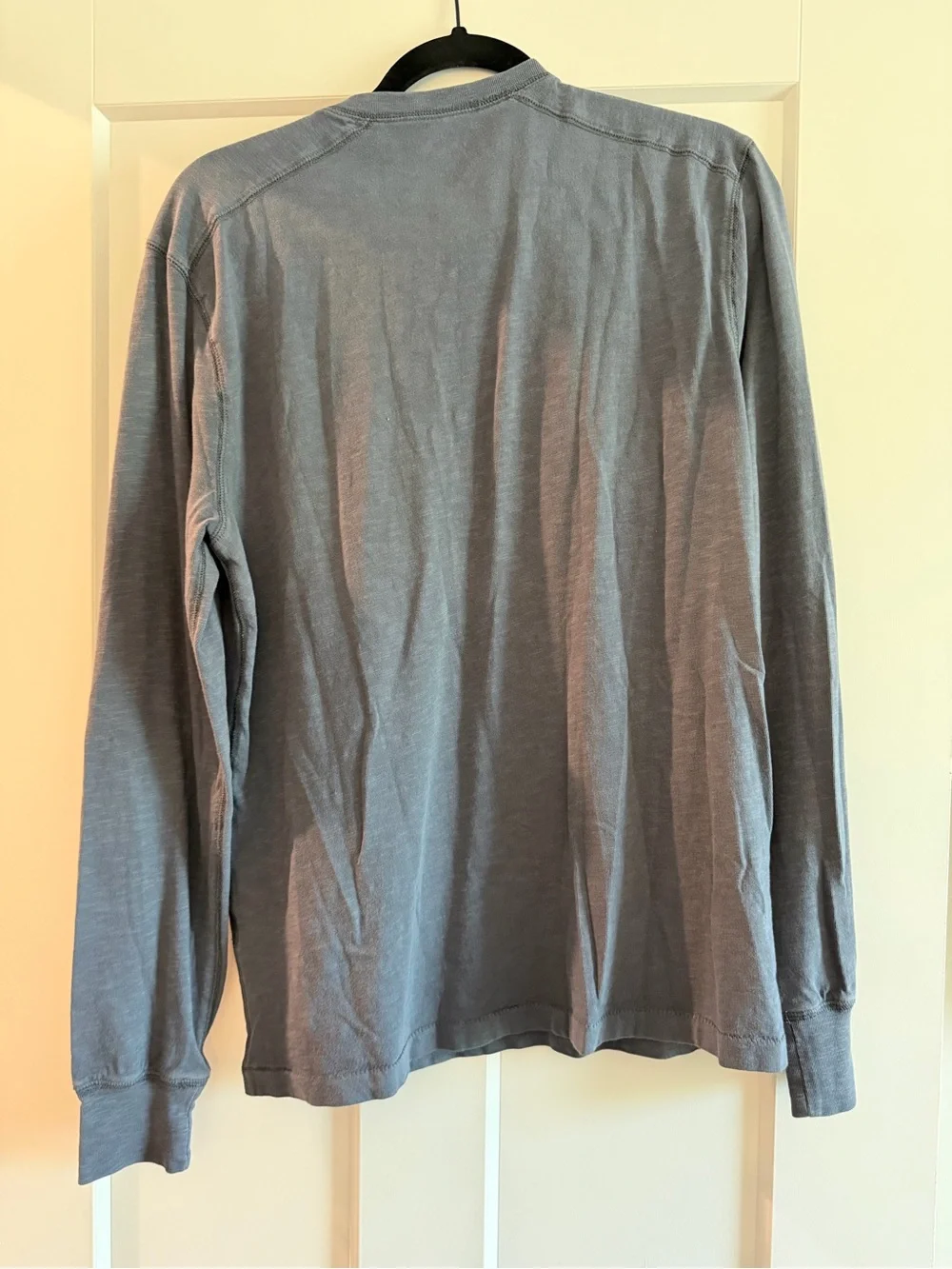 J. Crew Men’s Long-Sleeve Henley in Slate Blue